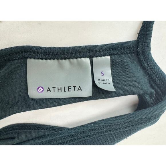 Athleta Tank Top Soft Racerback Open-Back Design Green Draped Size Small - Picture 3 of 8